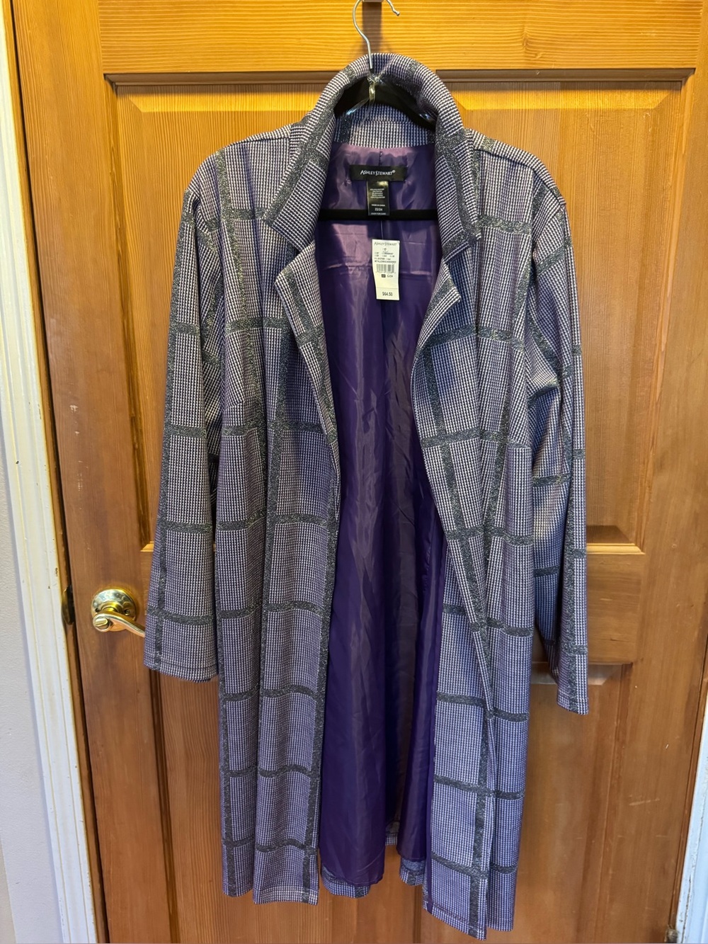Ashley Stewart Deep Purple Trench Coat